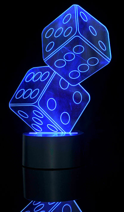 3D Dice Lighting Laser Cut Precision LED Lights