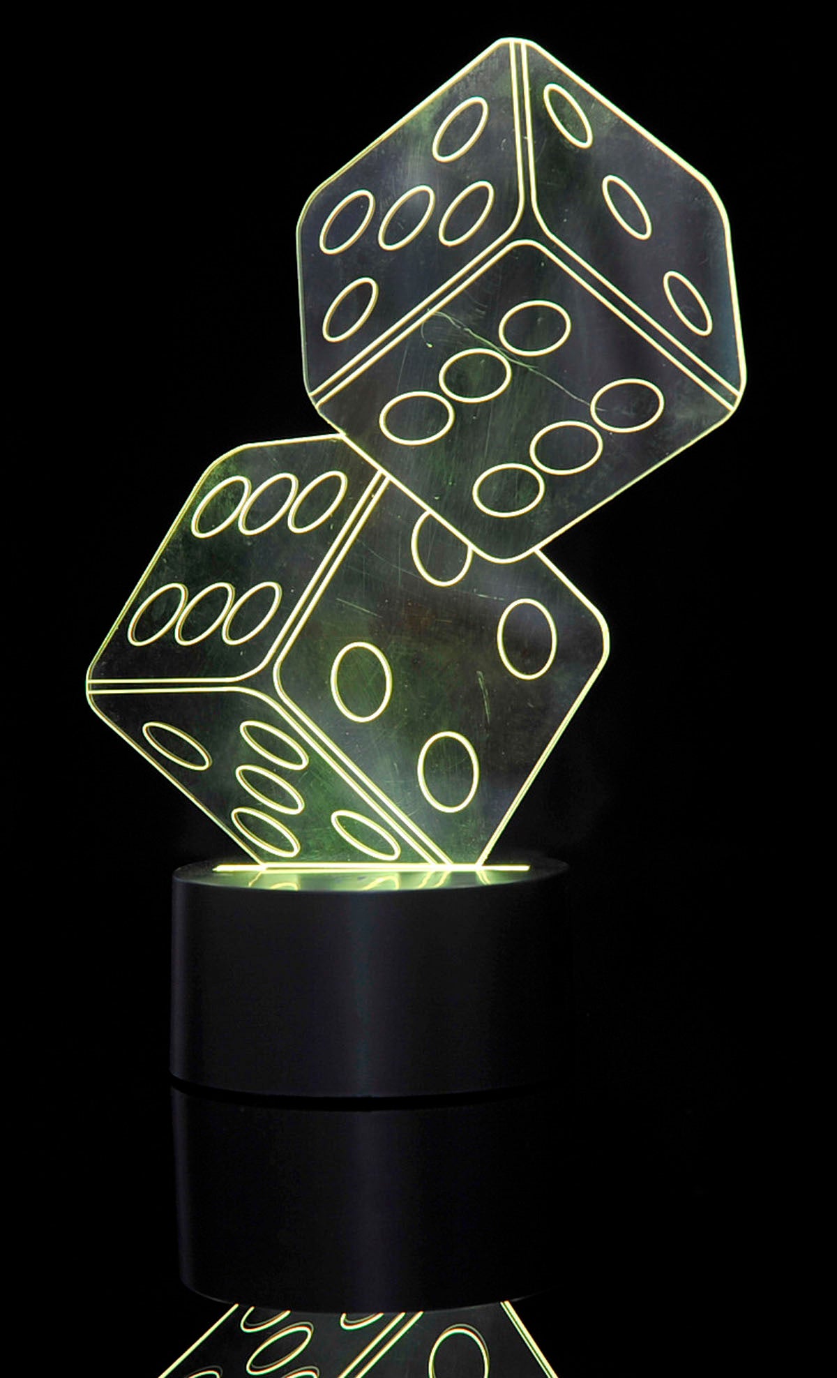 3D Dice Lighting Laser Cut Precision LED Lights