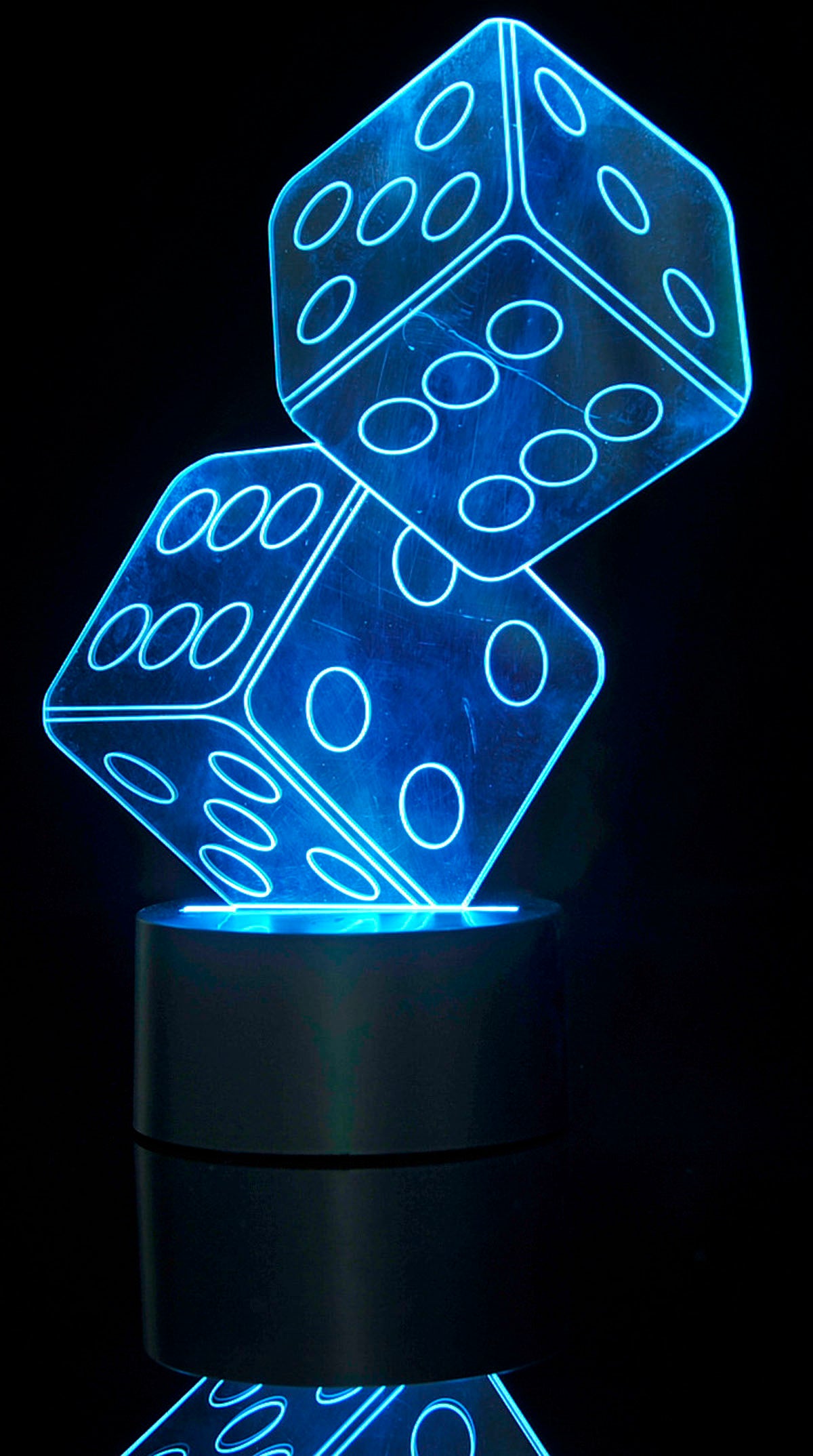 3D Dice Lighting Laser Cut Precision LED Lights