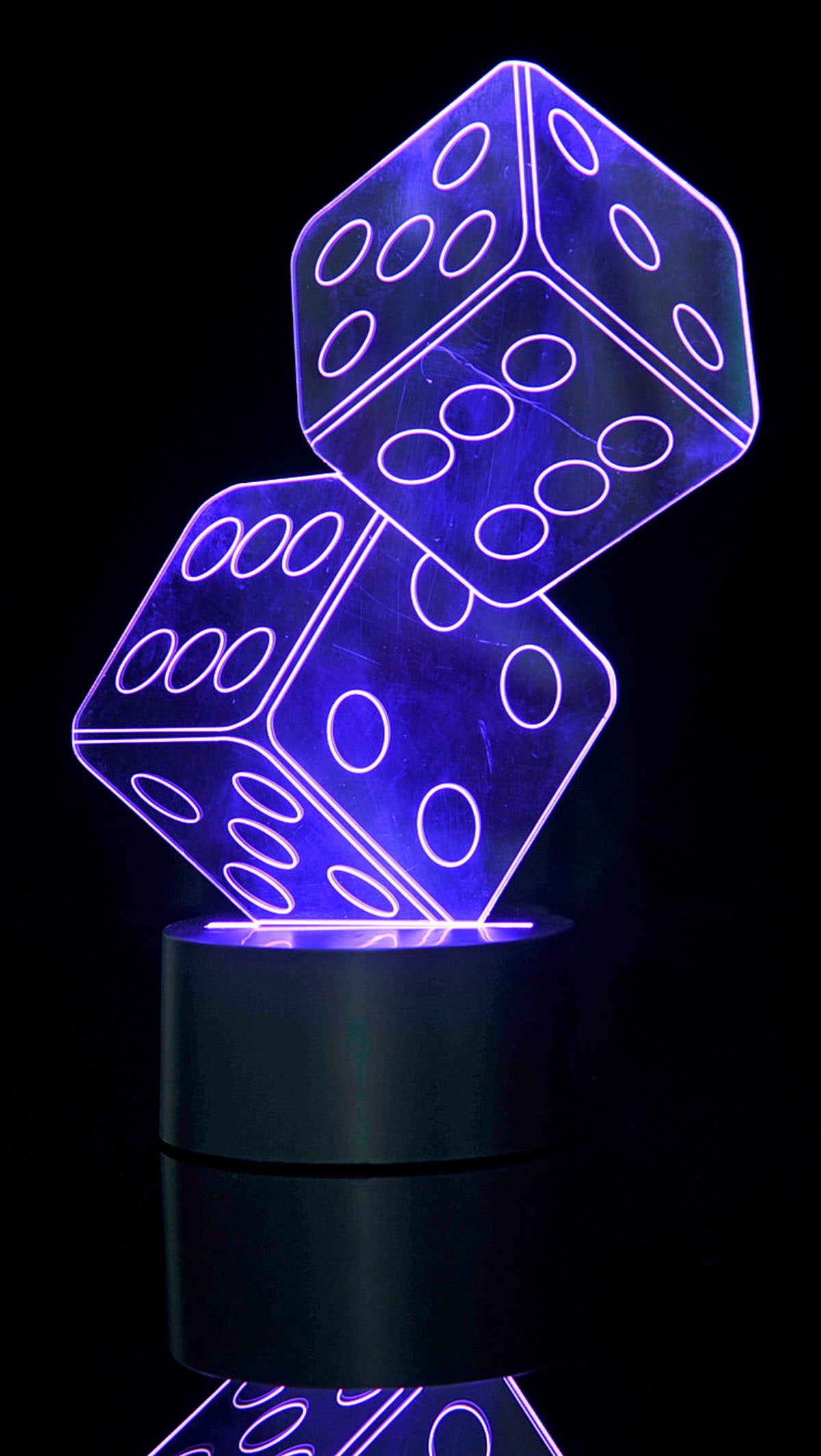3D Dice Lighting Laser Cut Precision LED Lights