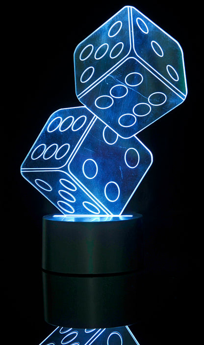 3D Dice Lighting Laser Cut Precision LED Lights