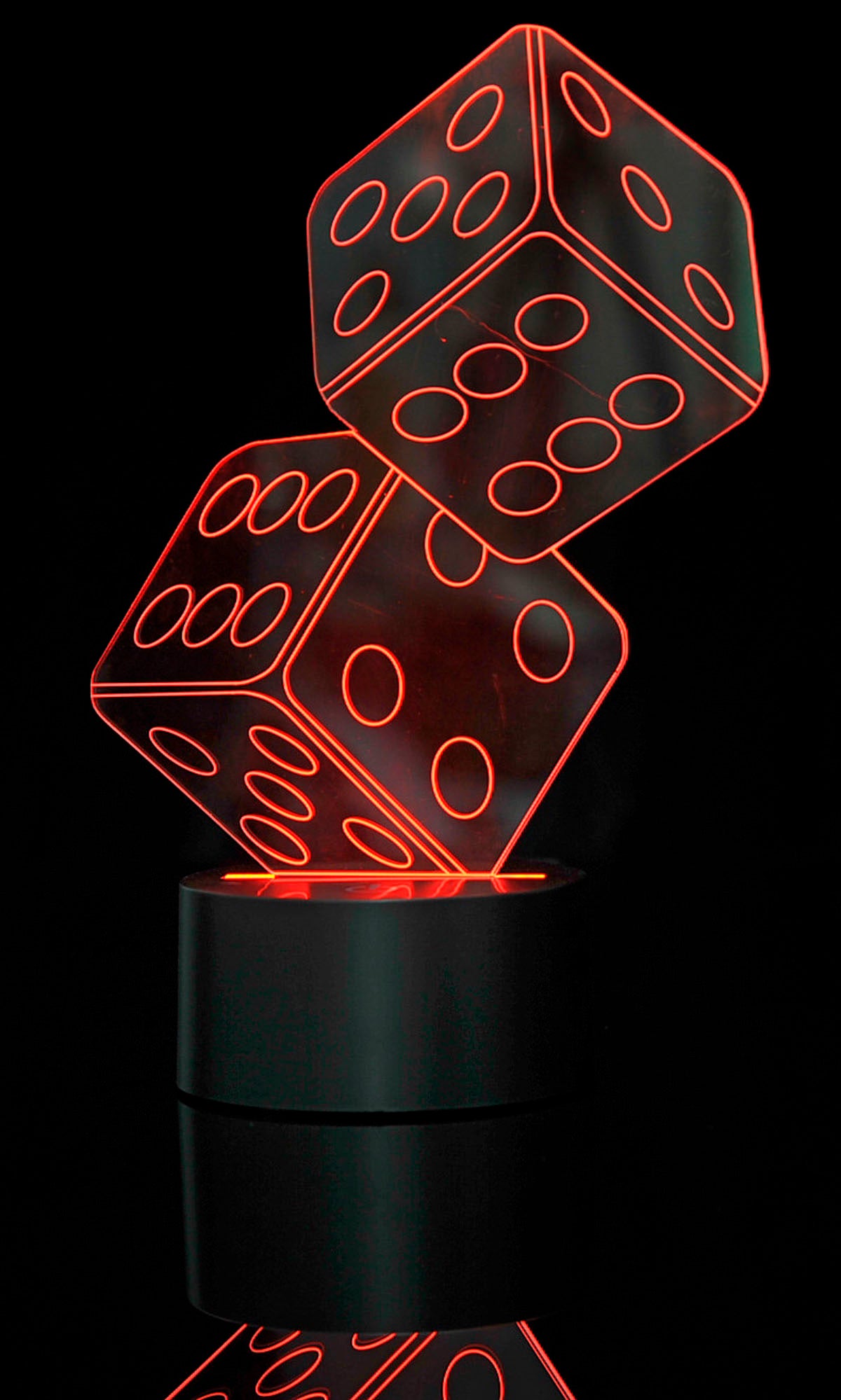 3D Dice Lighting Laser Cut Precision LED Lights
