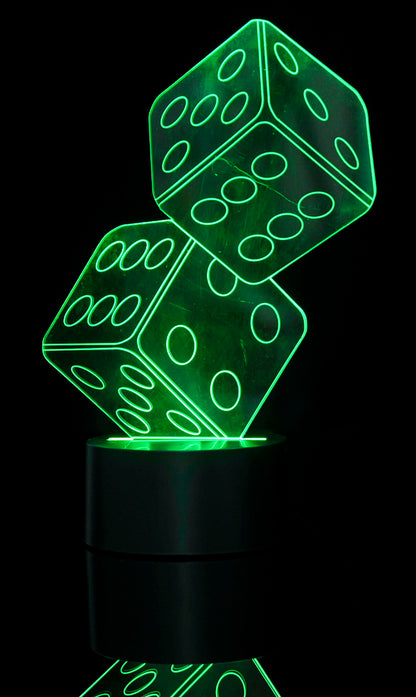 3D Dice Lighting Laser Cut Precision LED Lights