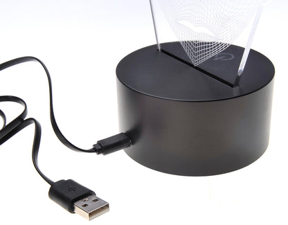 3D Illusion Grow LED Alien Shapes Lamp 7 Colors USB Power