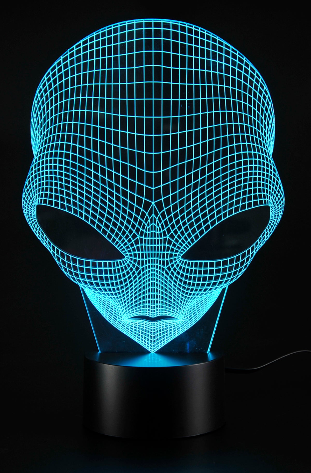 3D Illusion Grow LED Alien Shapes Lamp 7 Colors USB Power