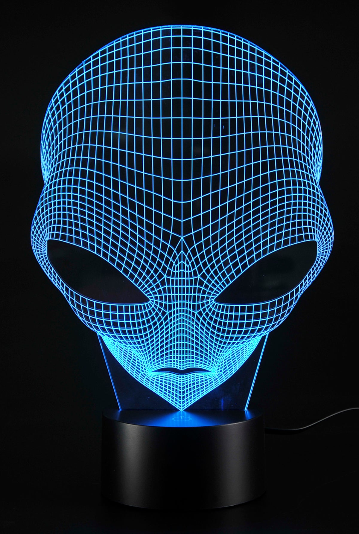 3D Illusion Grow LED Alien Shapes Lamp 7 Colors USB Power