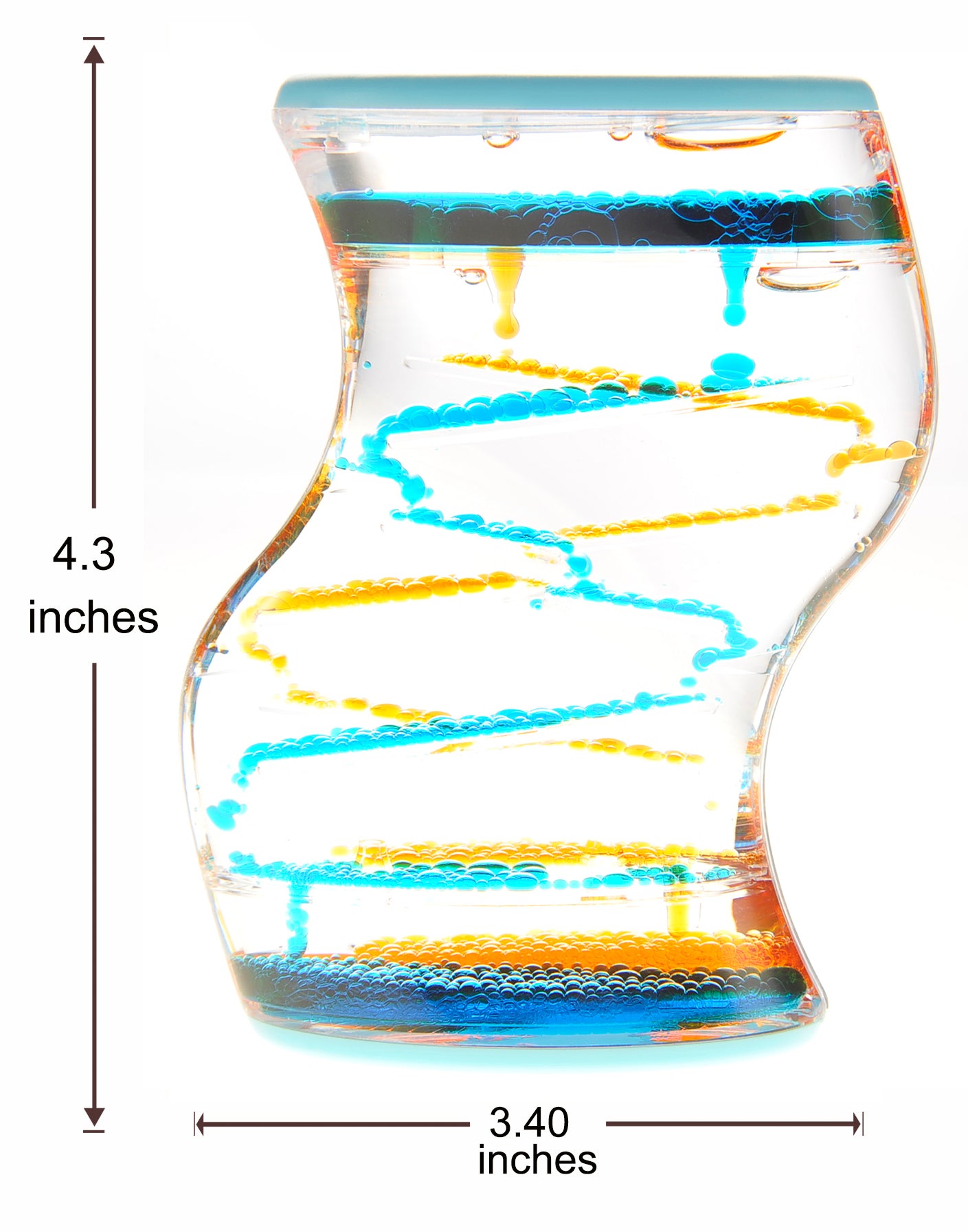 Liquid Motion Bubbler (Blue Orange)