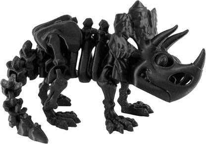 PowerTRC 3D Printed Skeleton Ankylosaurus – Prehistoric Collectible Articulating Dinosaur 3D Figurine Desk Decoration for Teens and Adults, Made in USA