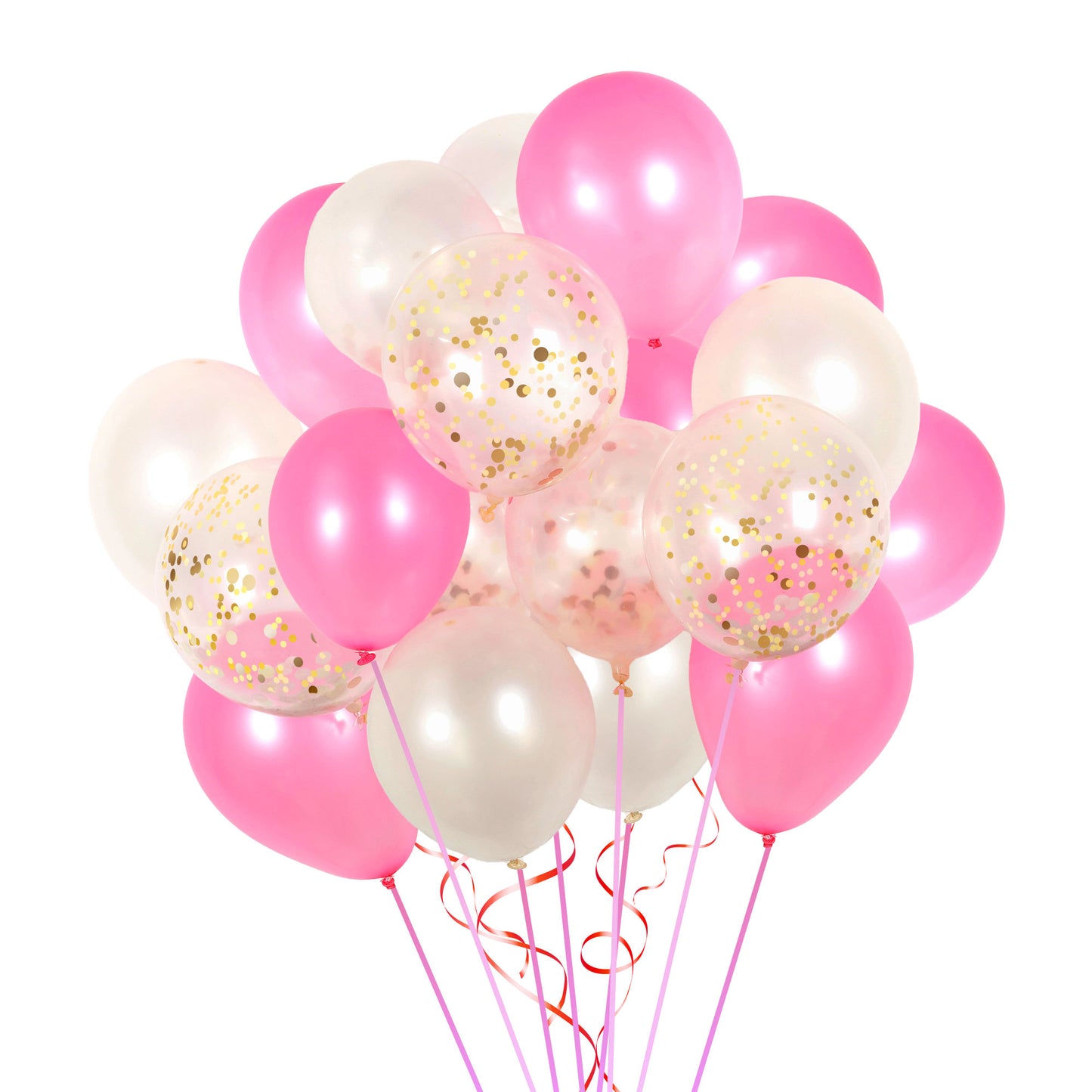 Party Pink And White Confetti Balloon