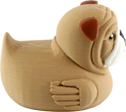 PowerTRC Bulldog Duck Figurine – Duck for 4x4 Ducking, Fun Car Dashboard Accessory, Unique Dog Gifts, Ducks for Cars – 3D Printed in USA