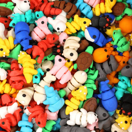 PowerTRC 3D Printed Cute Articulated Animals – Mixed Pocket Pets（12 pcs/Random Style）