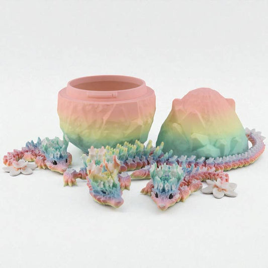 PowerTRC 3D Printed Rainbow Blossom Dragon, 3D Printed Dragon