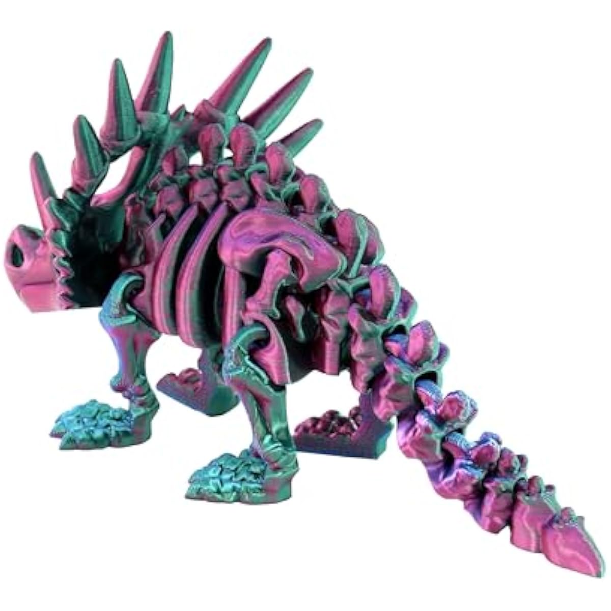 PowerTRC 3D Printed Skeleton Styracosaurus – Prehistoric Collectible Articulating Dinosaur 3D Figurine Desk Decoration for Teens and Adults, Made in USA