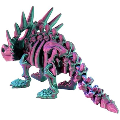 PowerTRC 3D Printed Skeleton Styracosaurus – Prehistoric Collectible Articulating Dinosaur 3D Figurine Desk Decoration for Teens and Adults, Made in USA