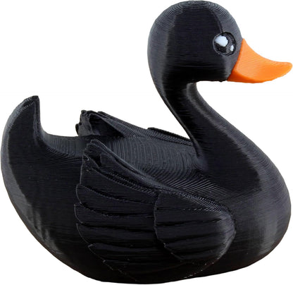 PowerTRC Black Swan Duck Figurine – Duck for 4x4 Ducking, Fun Car Dashboard Accessory, Elegant Swan Gifts, Ducks for Cars – 3D Printed in USA