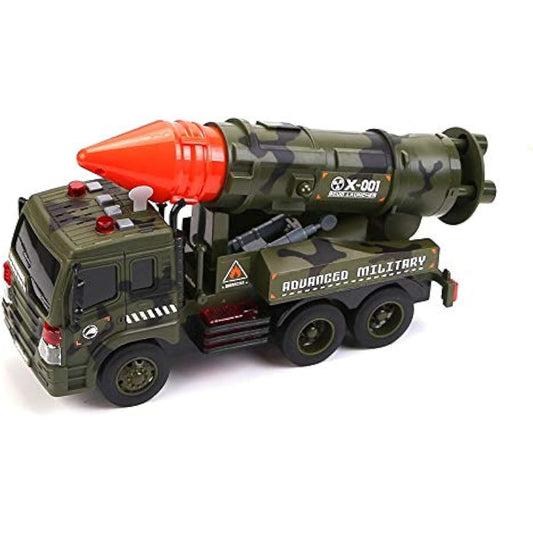 Friction Powered Military Missile Launcher Truck with Lights and Sound