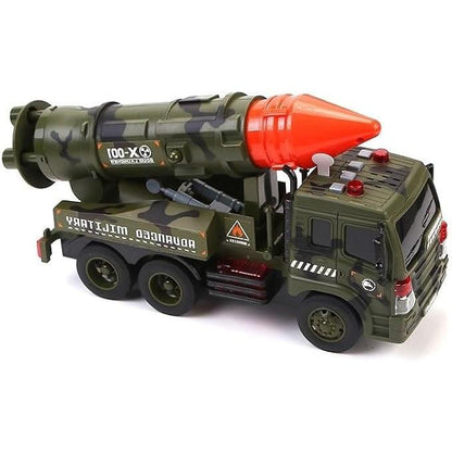 Friction Powered Military Missile Launcher Truck with Lights and Sound