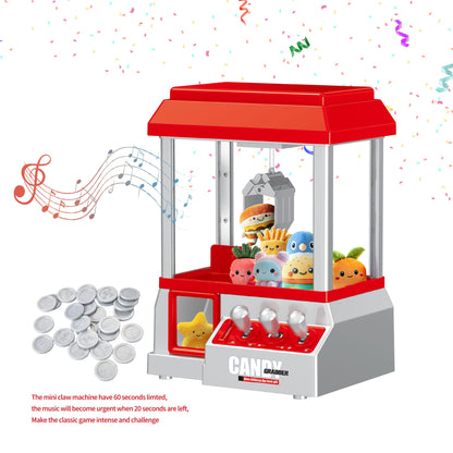 Claw Machine for Kids Toy Mini Claw Machine Candy Grabber Prize Dispenser Vending Machine Arcade Game Machines for Home Party Christmas Birthday Gifts Cool Girl Toys