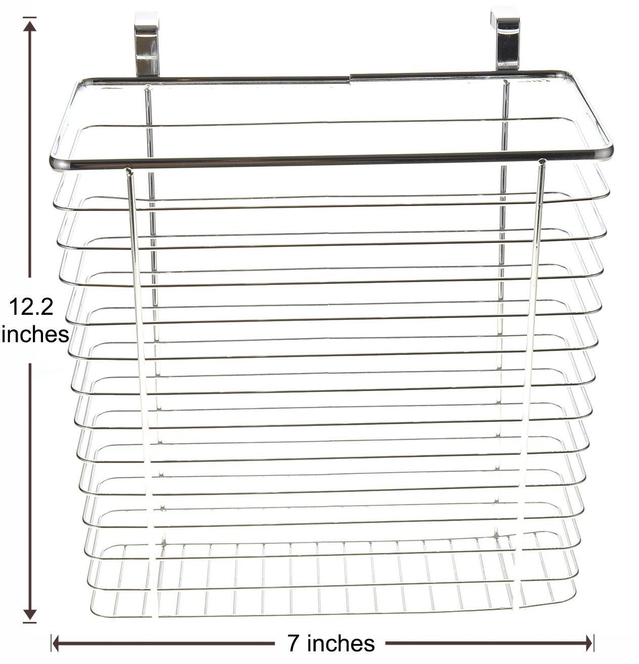 Cabinet Wastebasket/Storage Basket (Chrome)