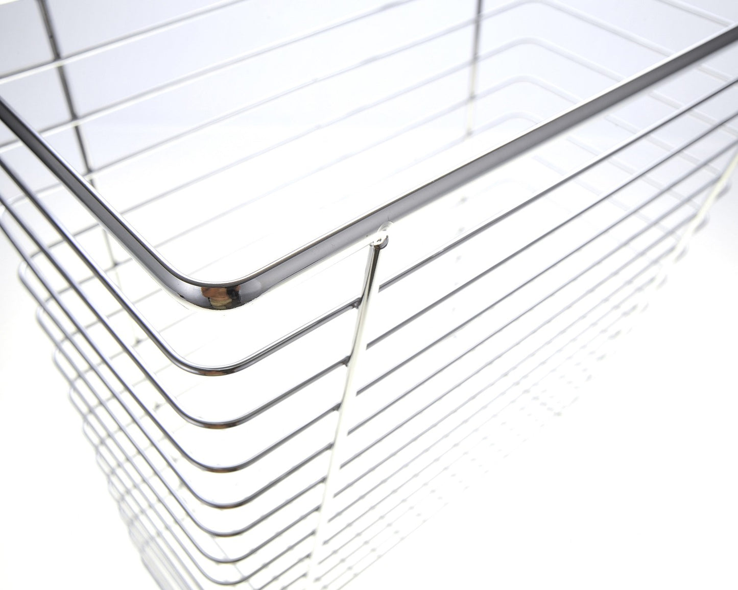 Cabinet Wastebasket/Storage Basket (Chrome)