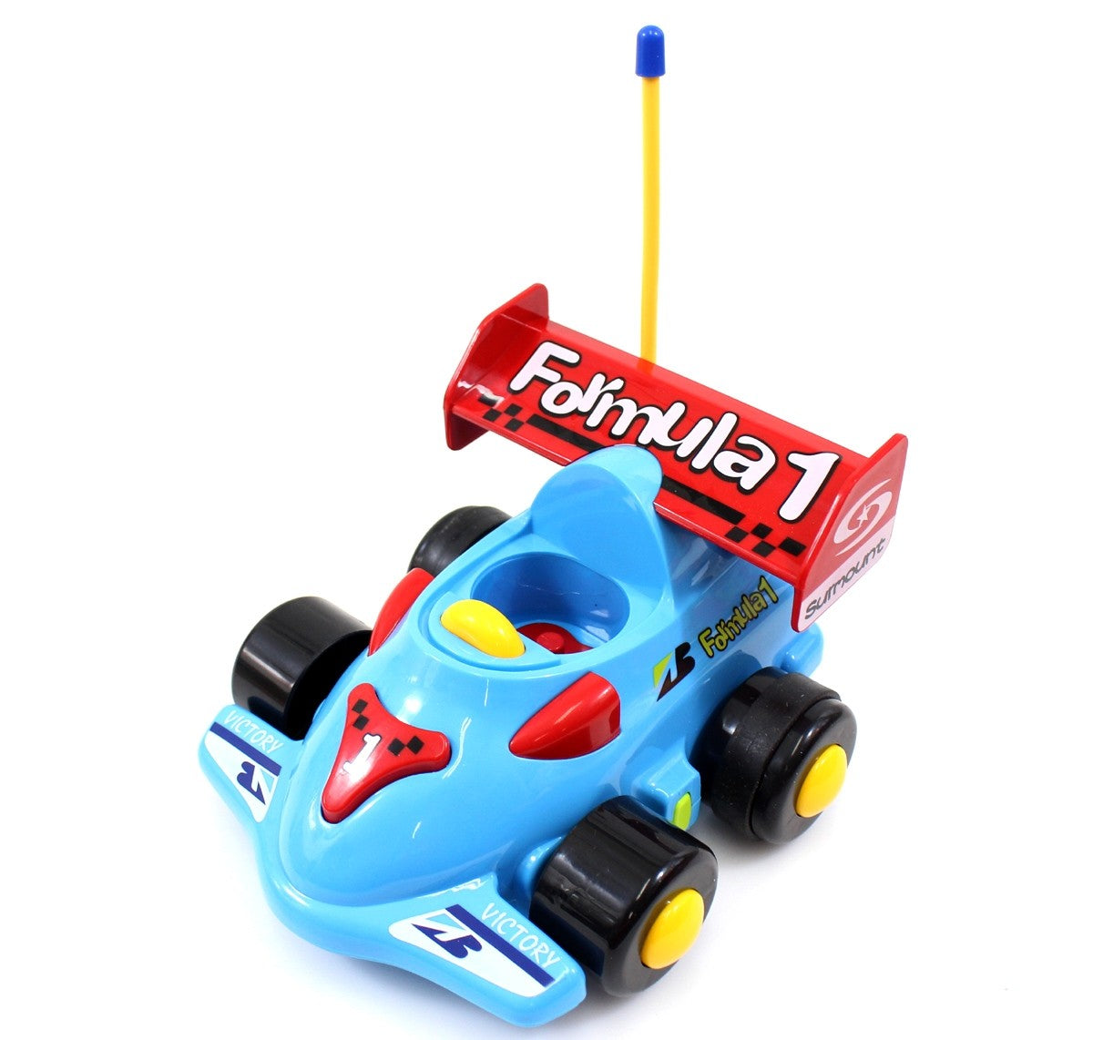 4" Cartoon RC Formula Race Car Remote Control Toy For Toddlers (Blue)