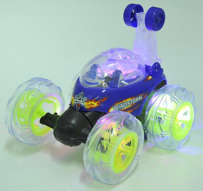 RC Stunt Twister Car W/ Light & Music (Blue)
