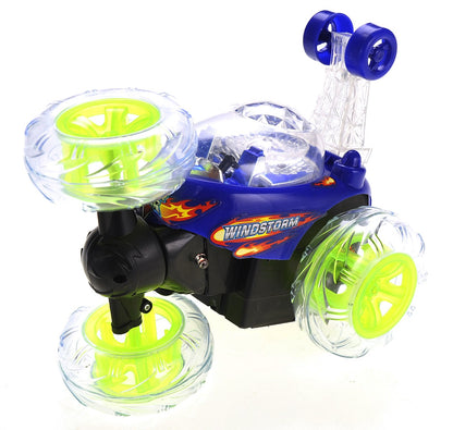 RC Stunt Twister Car W/ Light & Music (Blue)