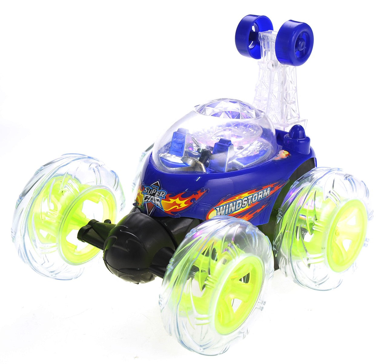 RC Stunt Twister Car W/ Light & Music (Blue)