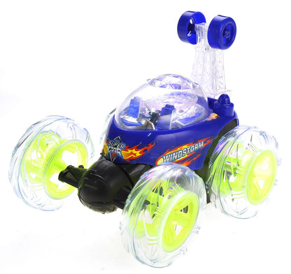 RC Stunt Twister Car W/ Light & Music (Blue)