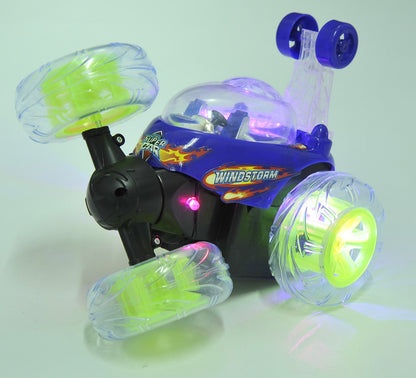 RC Stunt Twister Car W/ Light & Music (Blue)