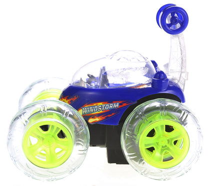RC Stunt Twister Car W/ Light & Music (Blue)