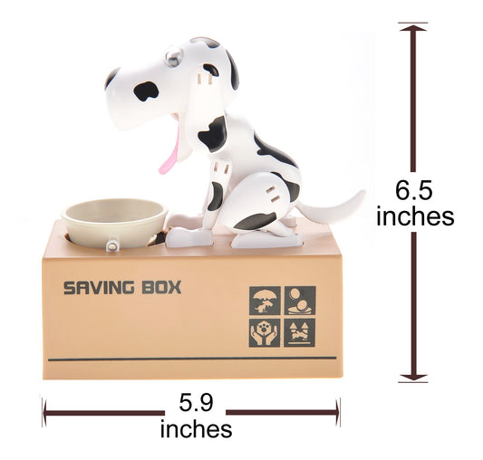 Dog Piggy Bank (Black White)