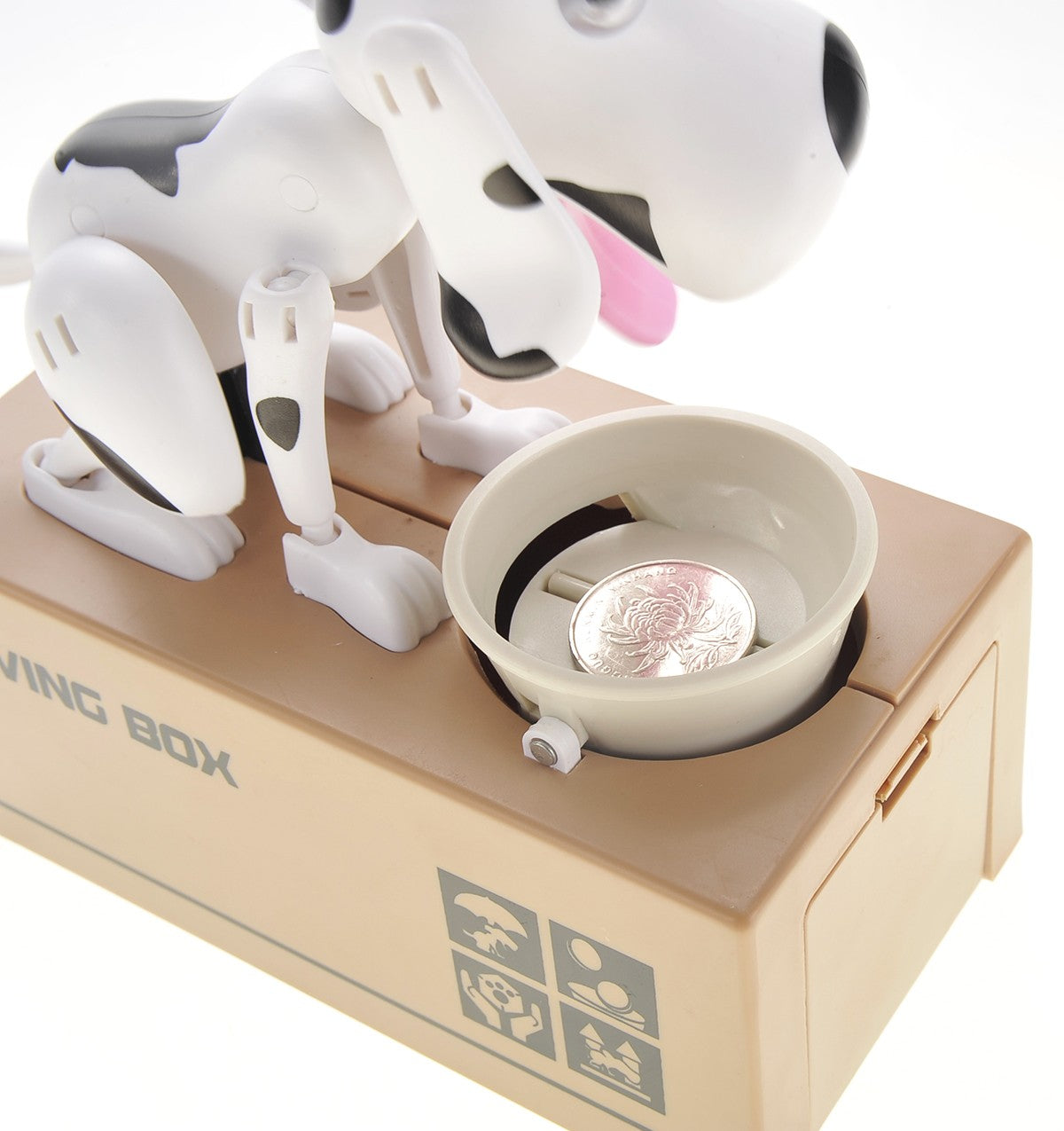 Dog Piggy Bank (Black White)