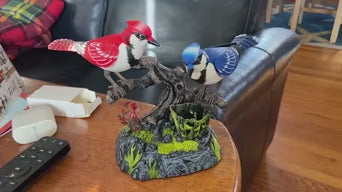 Baltimore Blue Jay Set | Realistic Birds | Toy Bird Pets | Sound Activated | for Enchanting Indoor Ambiance