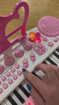 Piano Keyboard for Kids | 31 Keys | Fun Lights and Music | Comes with Microphone and Stand