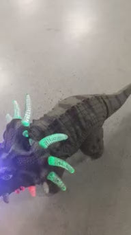 Walking Dinosaur Toys for Kids 2-4, Triceratops Electronic Jurassic Toy with LED Light, Sound, Swinging Tail Battery Powered for Toddlers