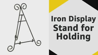 12" Iron Display Stand for Holding Pictures, Books, Plates, Art, and More