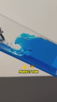 Liquid Penguin Paperweight | Surfing Sea Creatures | Calming and Relaxing Toy | Autism Toys | Children Activity | Desk Toys (2 Packs)