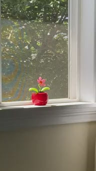 Solar Powered Dancing Flower | Desk, Window, Or Car Decoration Gift Toy | No Batteries Required | Fun Swinging Solar Flower