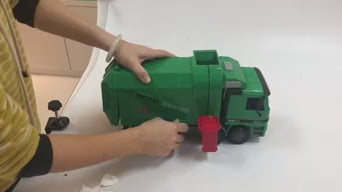 14” Large Garbage Truck Toy Big Construction Vehicle Toy Friction Powered Oversized Pretend Toy Gifts Toy for Toddlers Boy Toys Age 5-6 Years Old