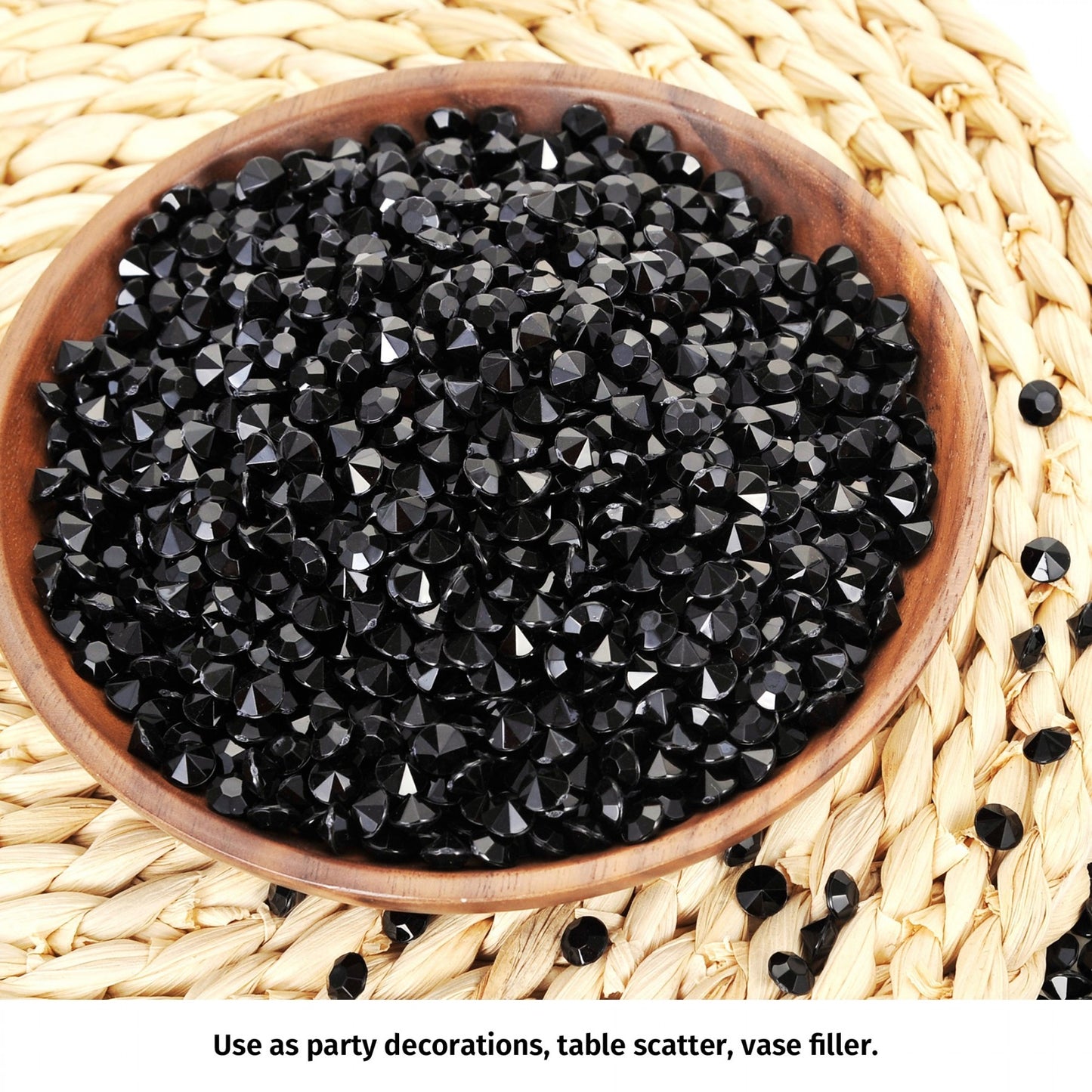 Black Diamond Table Confetti, Vase Filler 2000/Pks